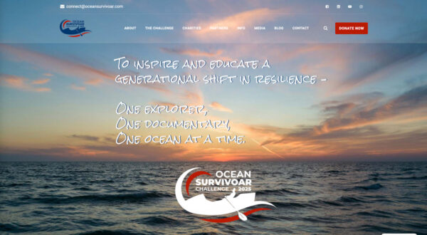 Ocean Survivoar Website Screenshot