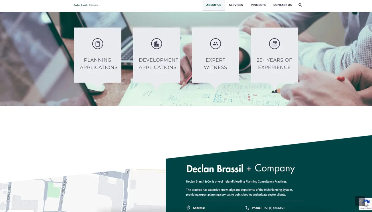 Screenshot of Declan Brassil Planning Consultancy website
